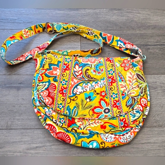Vera Bradley Handbags - Vera Bradley Retro Eloise Hipster Provencal Yellow Paisely Crossbody Floral Boho